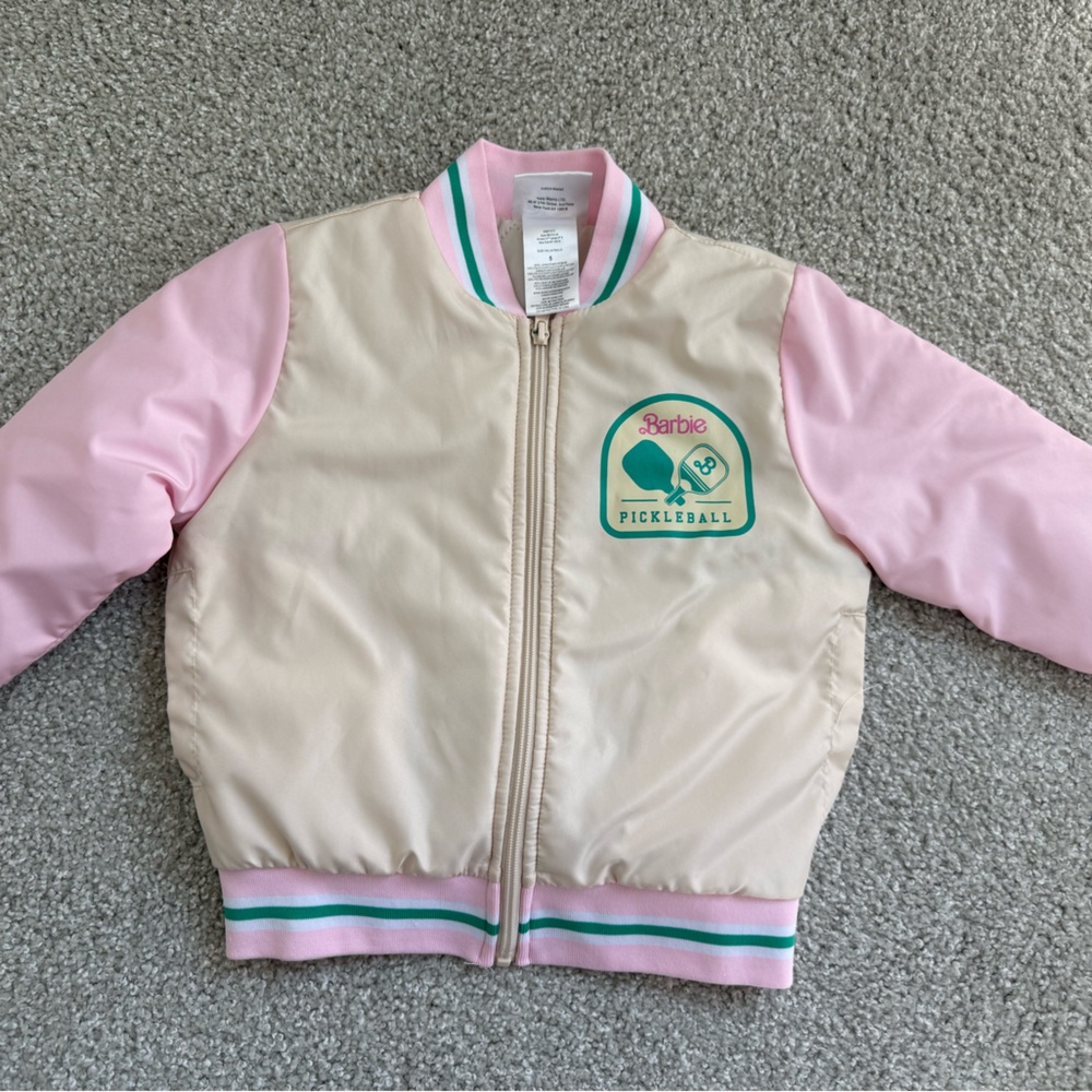 Barbie pickleball bomber jacket
